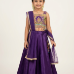Royal Purple Embroidered Lehenga Choli Set